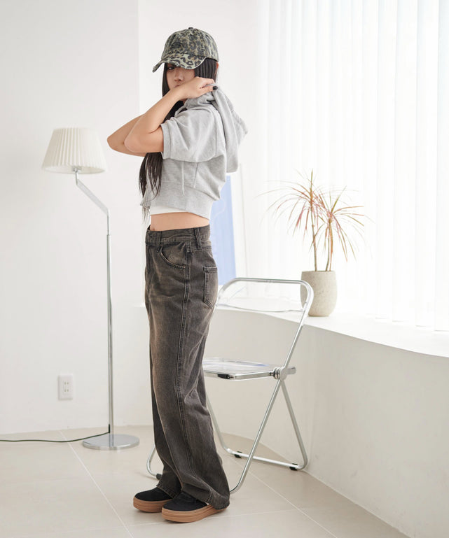 杢グレー モデル：160cm F着用