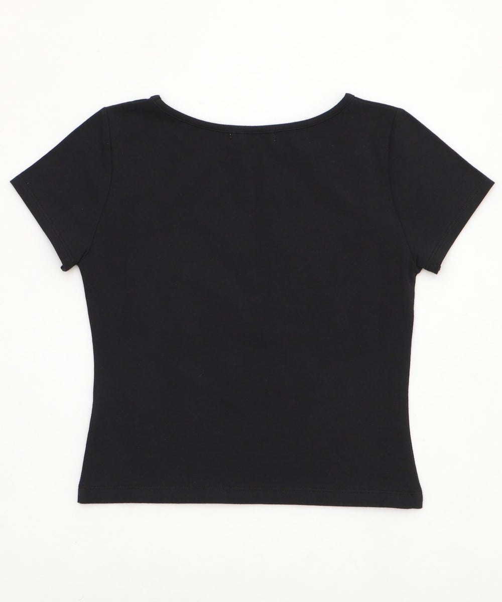 ラインストーンハートグラフィックちびT