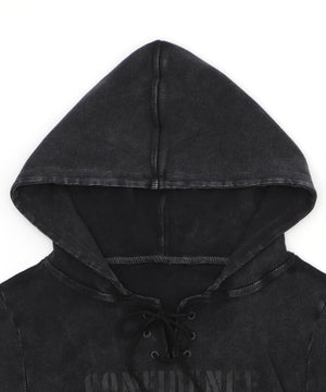 レースアップフードチビT