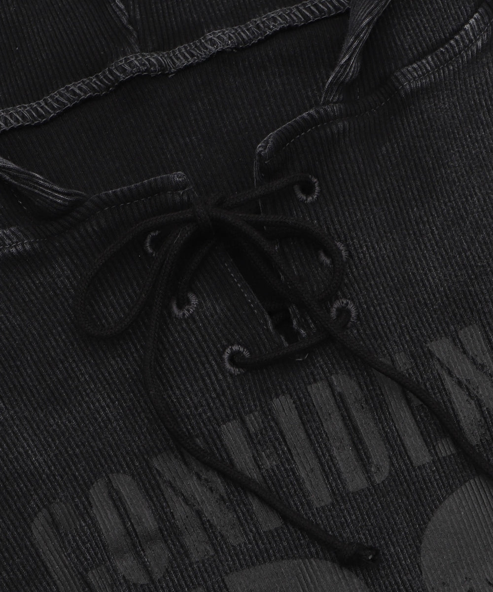 レースアップフードチビT