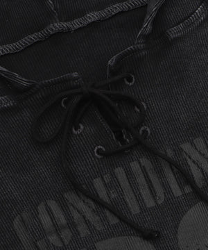 レースアップフードチビT