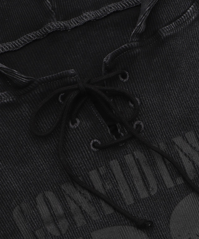 レースアップフードチビT