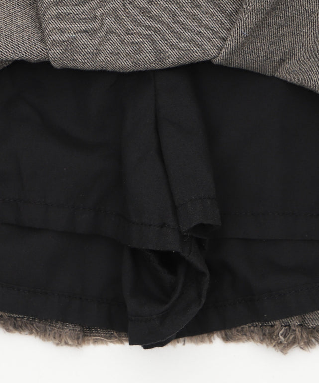 ヴィンテージウォッシュデニムプリーツスカパン