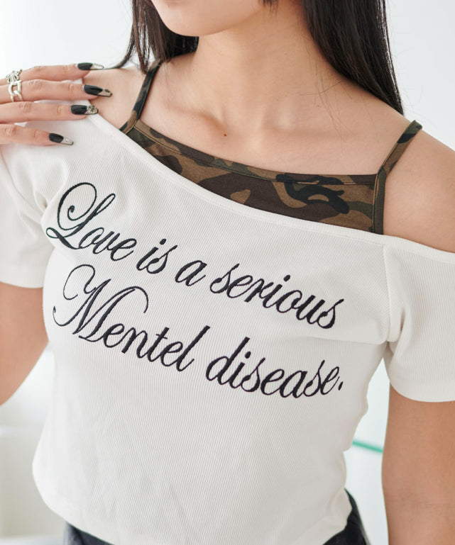 ドッキングオフショルデザインちびT