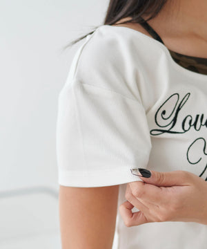 ドッキングオフショルデザインちびT