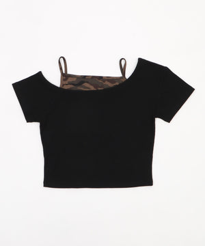 ドッキングオフショルデザインちびT