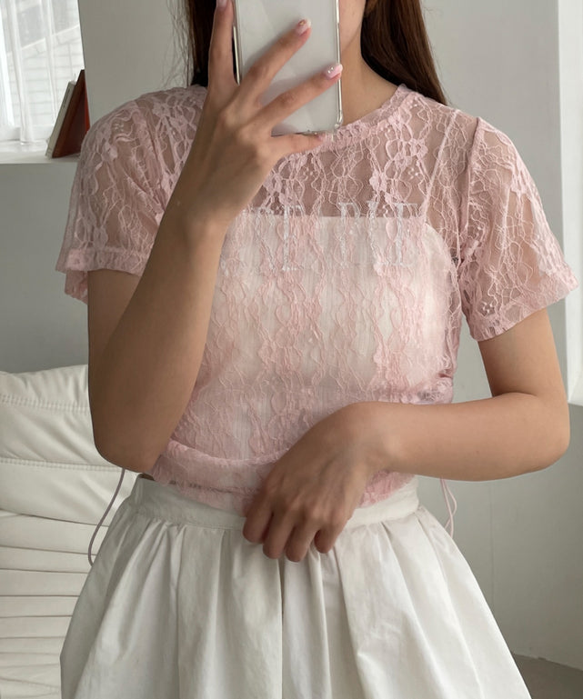 ピンク モデル:157cm F着用