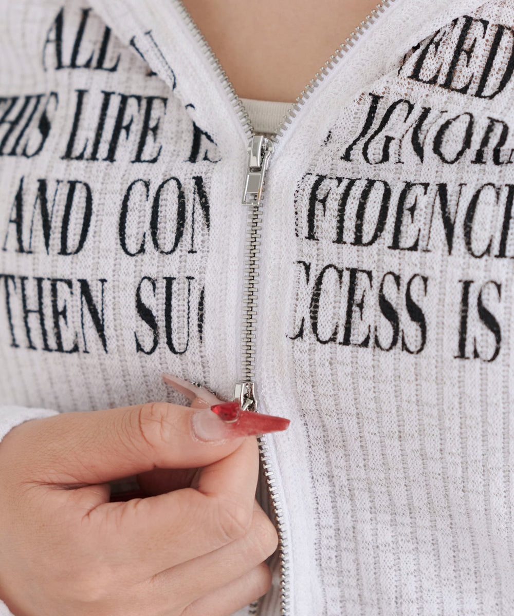 グラフィックシアーリブパーカー