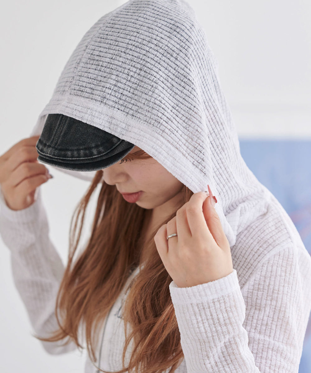 グラフィックシアーリブパーカー