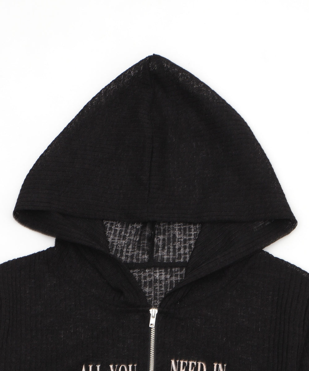 グラフィックシアーリブパーカー