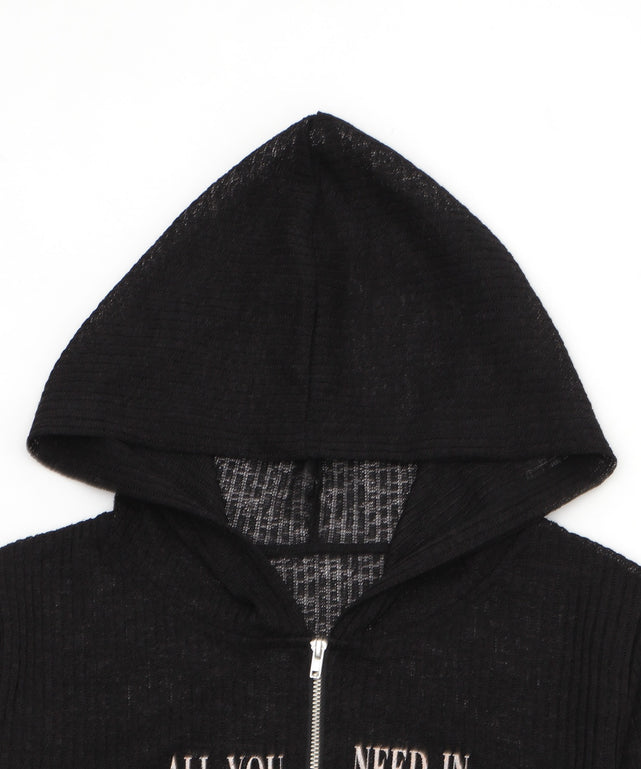 グラフィックシアーリブパーカー