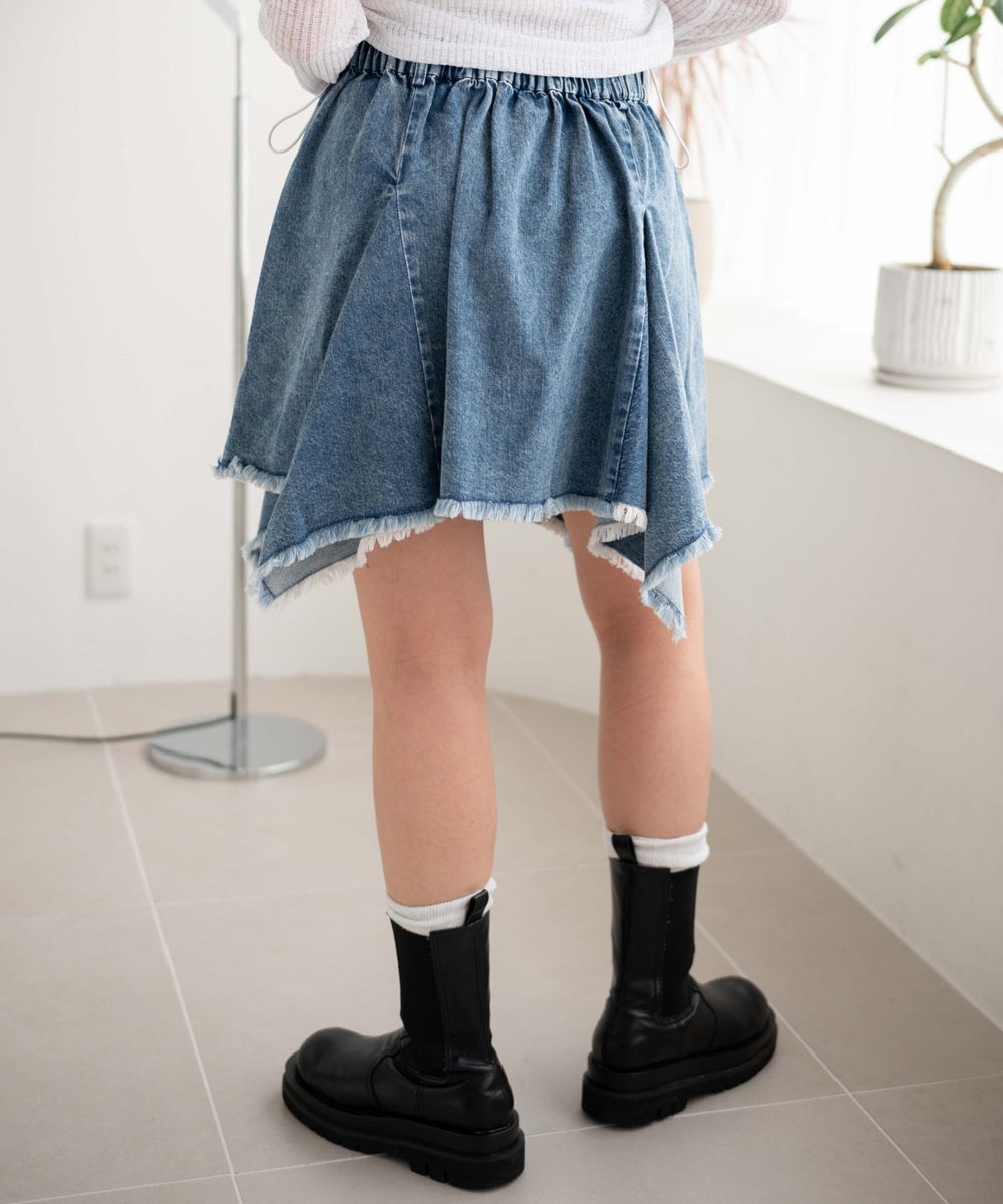 デニム中濃加工 モデル：155cm F着用