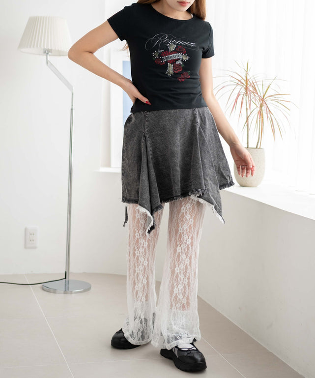 デニムブラックソノタ モデル：155cm F着用