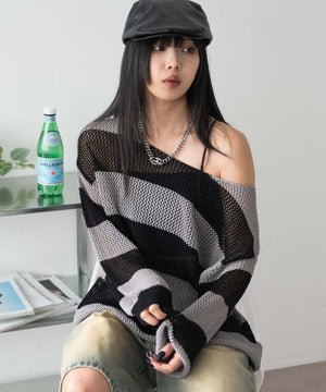 グレーボーダー モデル：160cm F着用