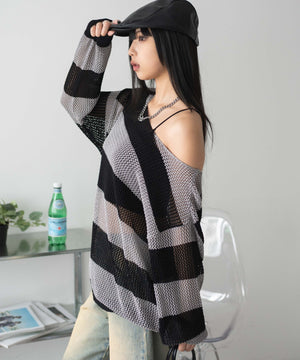 グレーボーダー モデル：160cm F着用