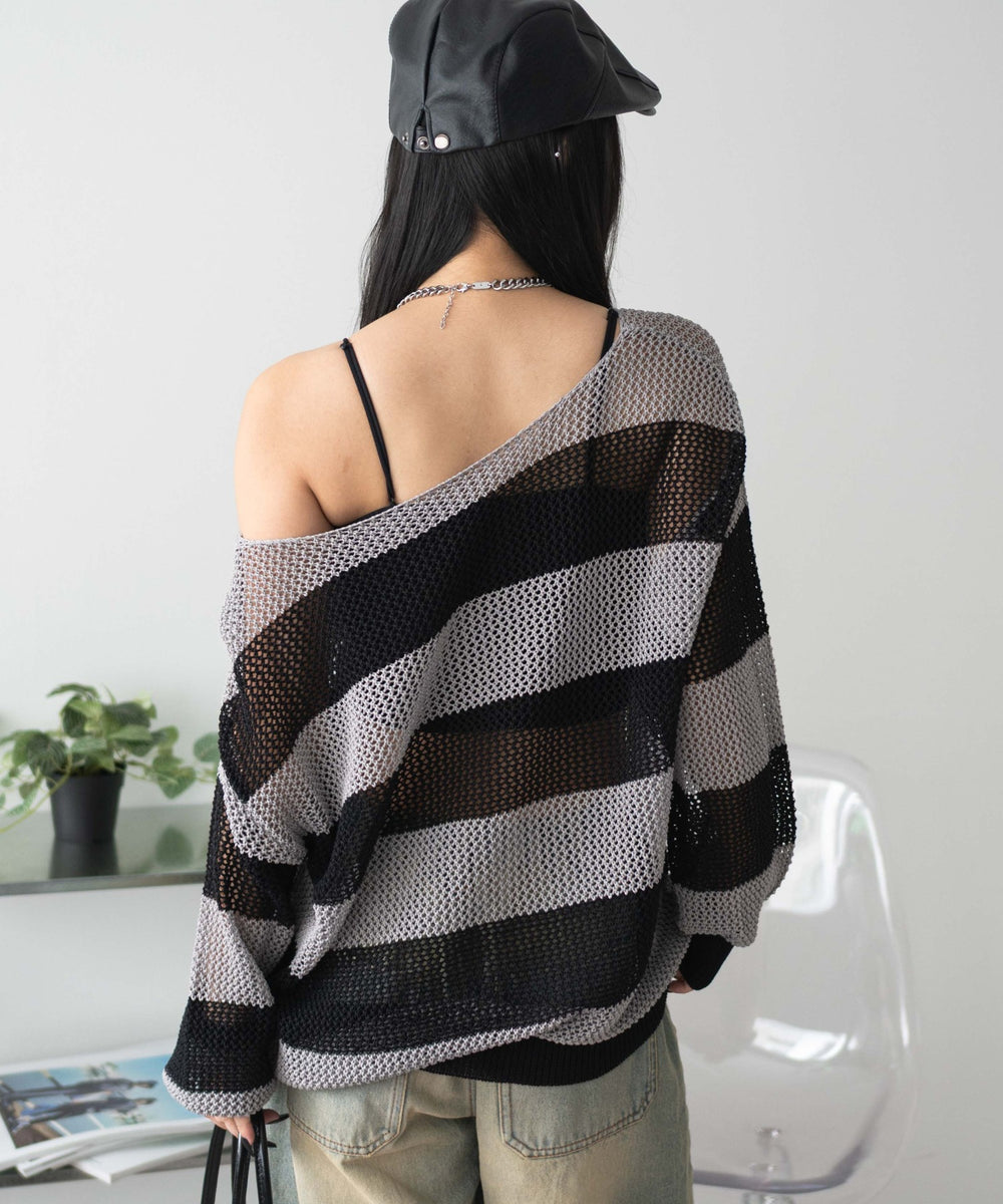 グレーボーダー モデル：160cm F着用