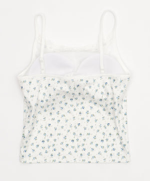 花柄レースカップインキャミ