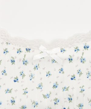 花柄レースカップインキャミ