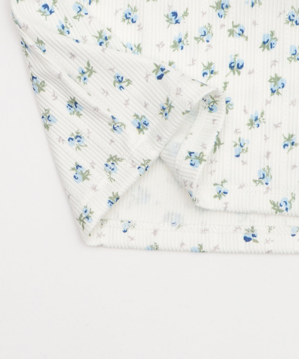 花柄レースカップインキャミ