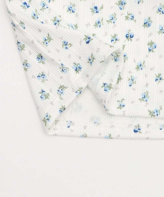 花柄レースカップインキャミ