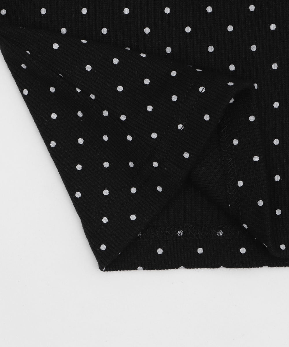 ドット柄レースカップインタンク