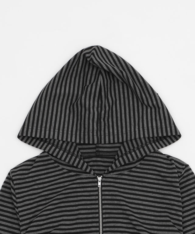 柄Wジップパーカー