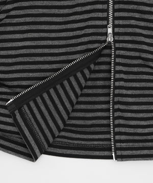 柄Wジップパーカー