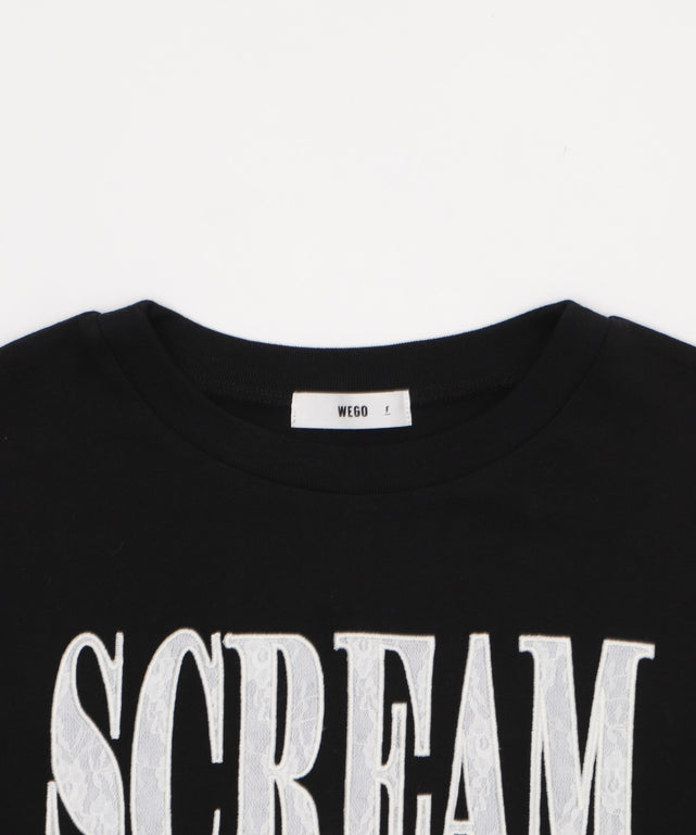 ロゴレースドロストショートT