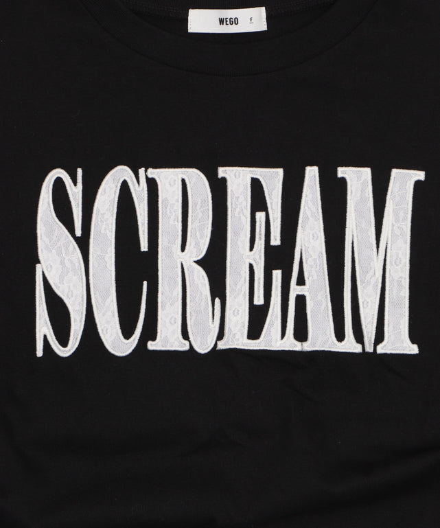 ロゴレースドロストショートT