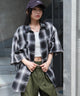 オンブレチェックシャツ（SS）/柄1 モデル：159cm L着用