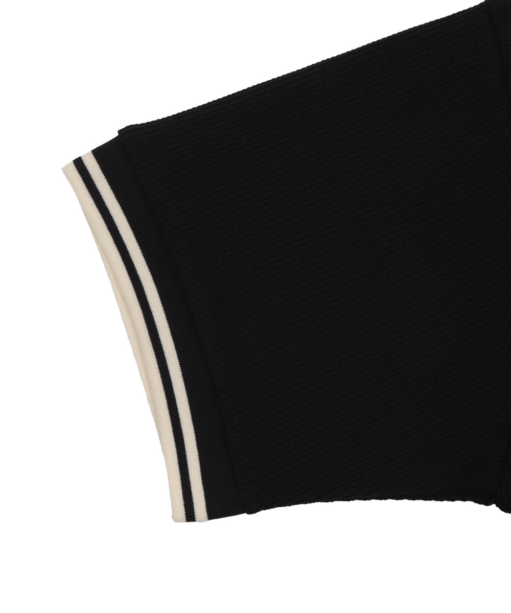 ワッフルラインポロ