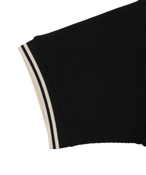 ワッフルラインポロ