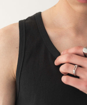 リブタンクトップ