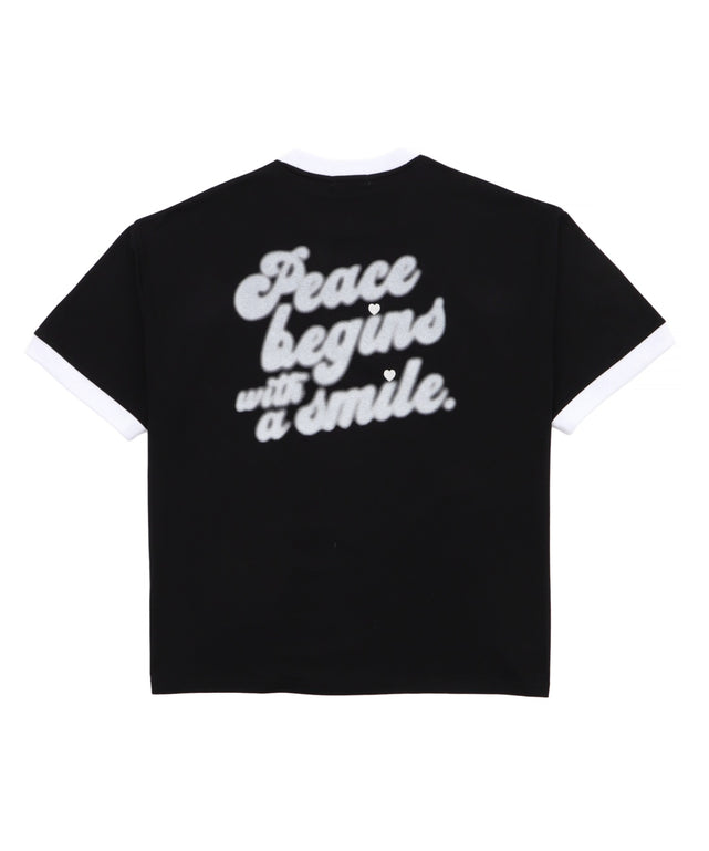 アクセ付きリンガーグラフィックT（SS）