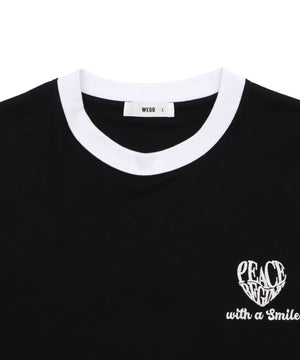 アクセ付きリンガーグラフィックT（SS）