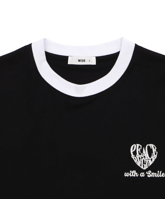 アクセ付きリンガーグラフィックT（SS）