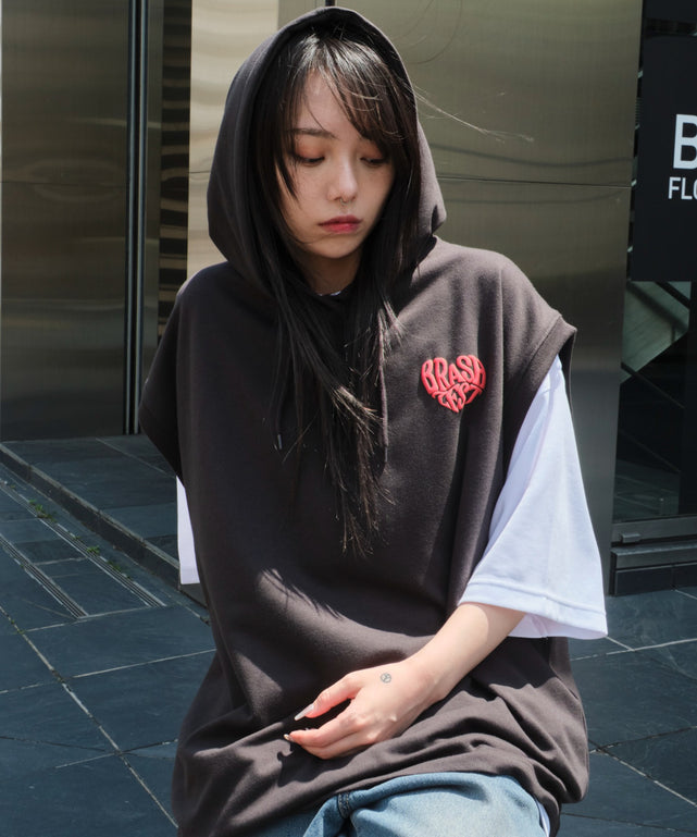 パーカーアンサンブルT（SS）/スミクロ　モデル:159cm L着用