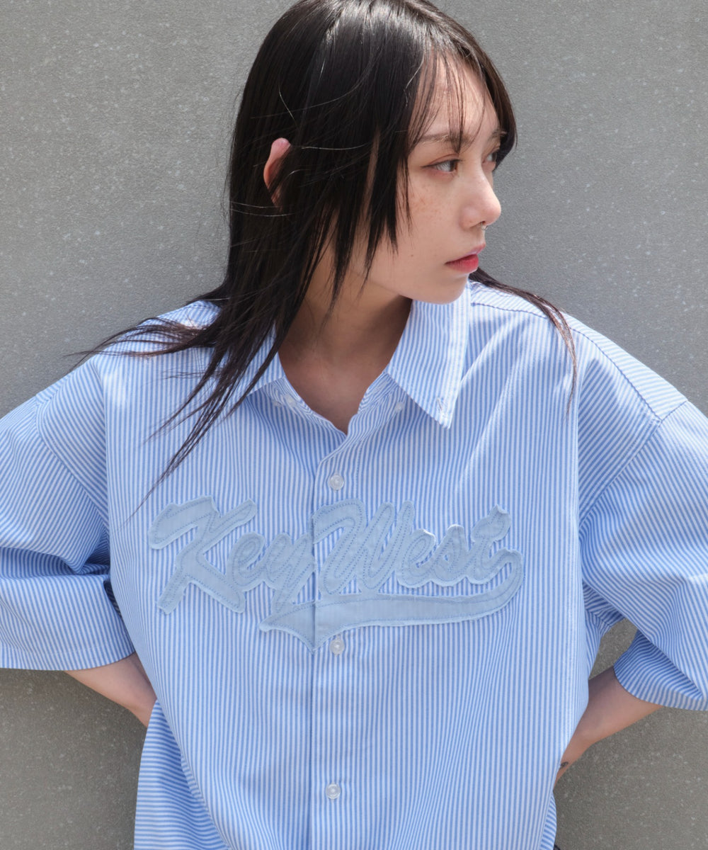 ブルーストライプ　モデル:159cm L着用