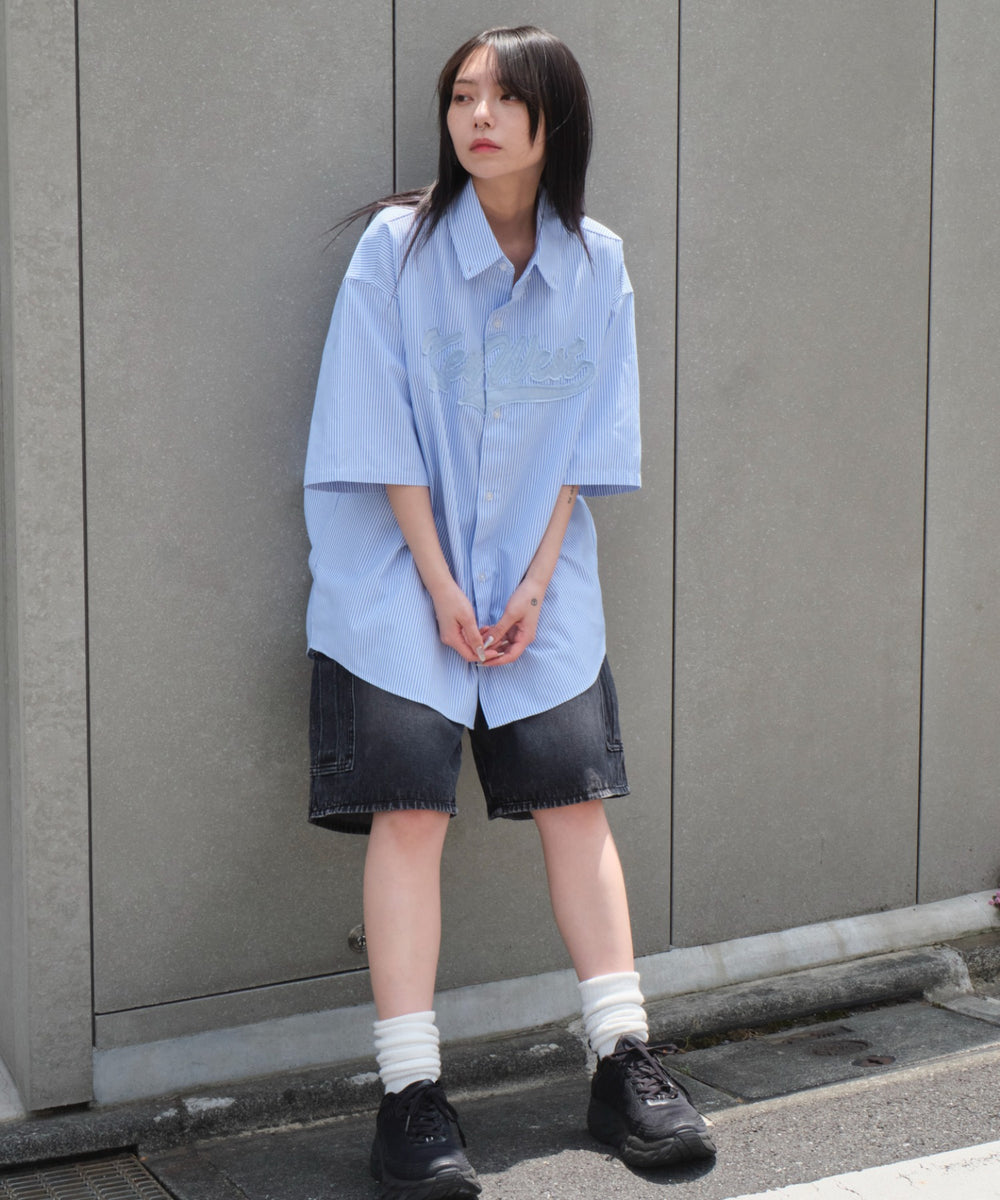 ブルーストライプ　モデル:159cm L着用