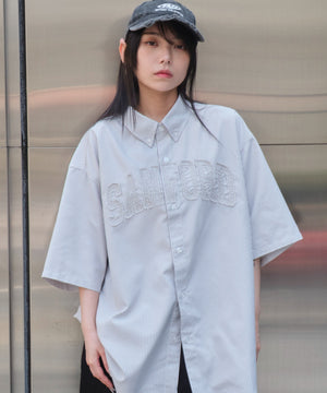 グレーストライプ　モデル:159cm L着用