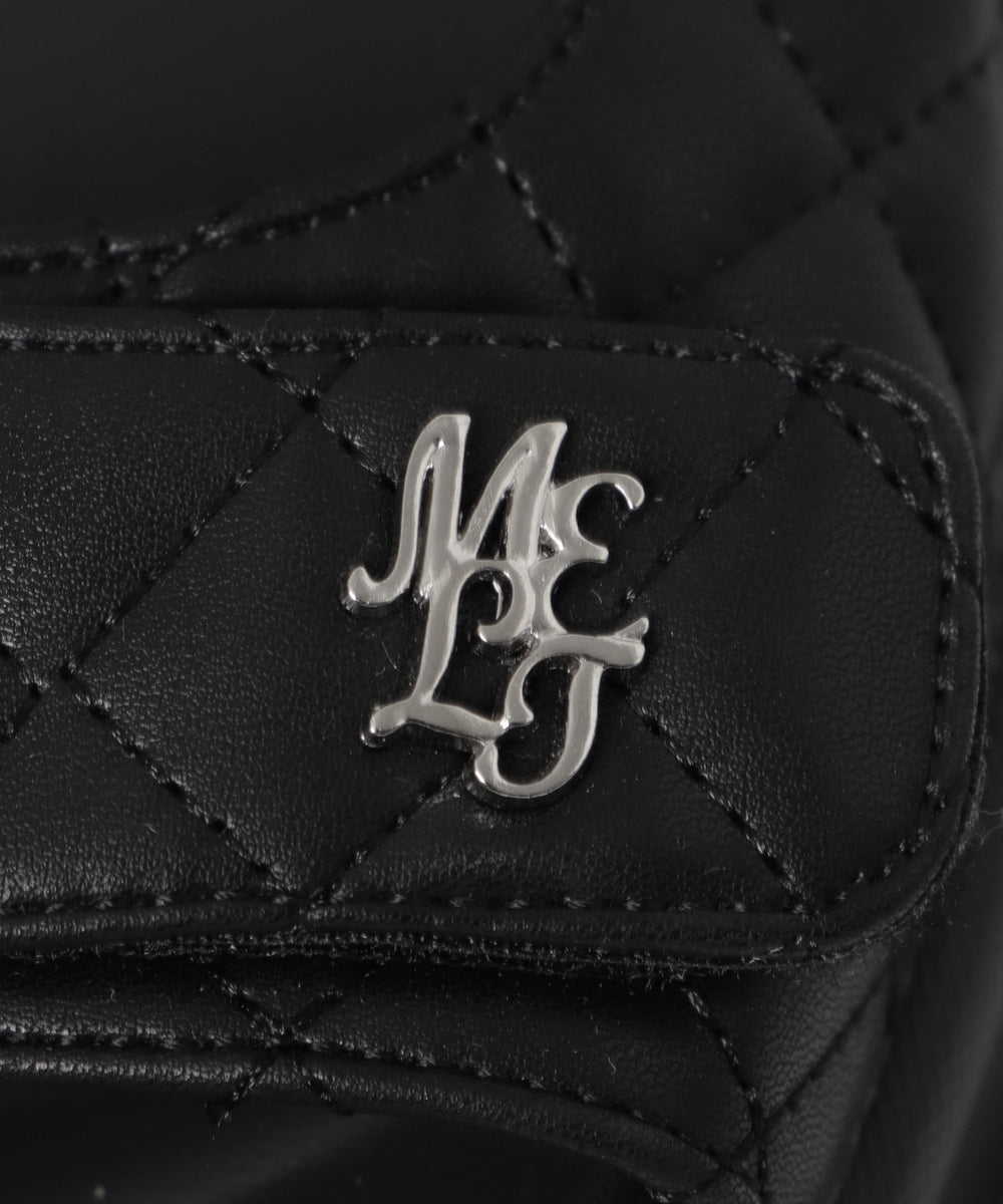 厚底キルティングサンダル