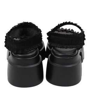 厚底フリルギャザーサンダル