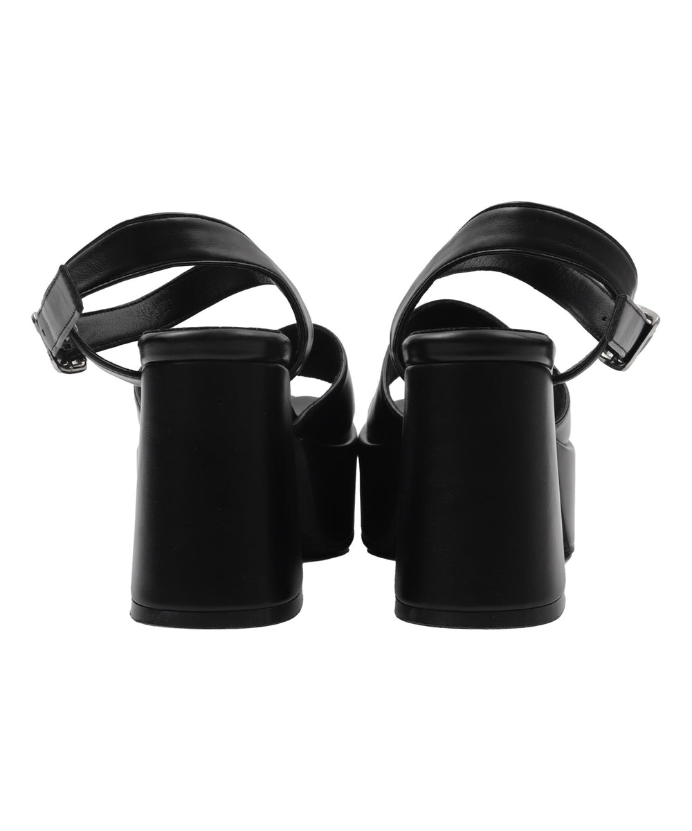 ストーム付きヒールサンダル