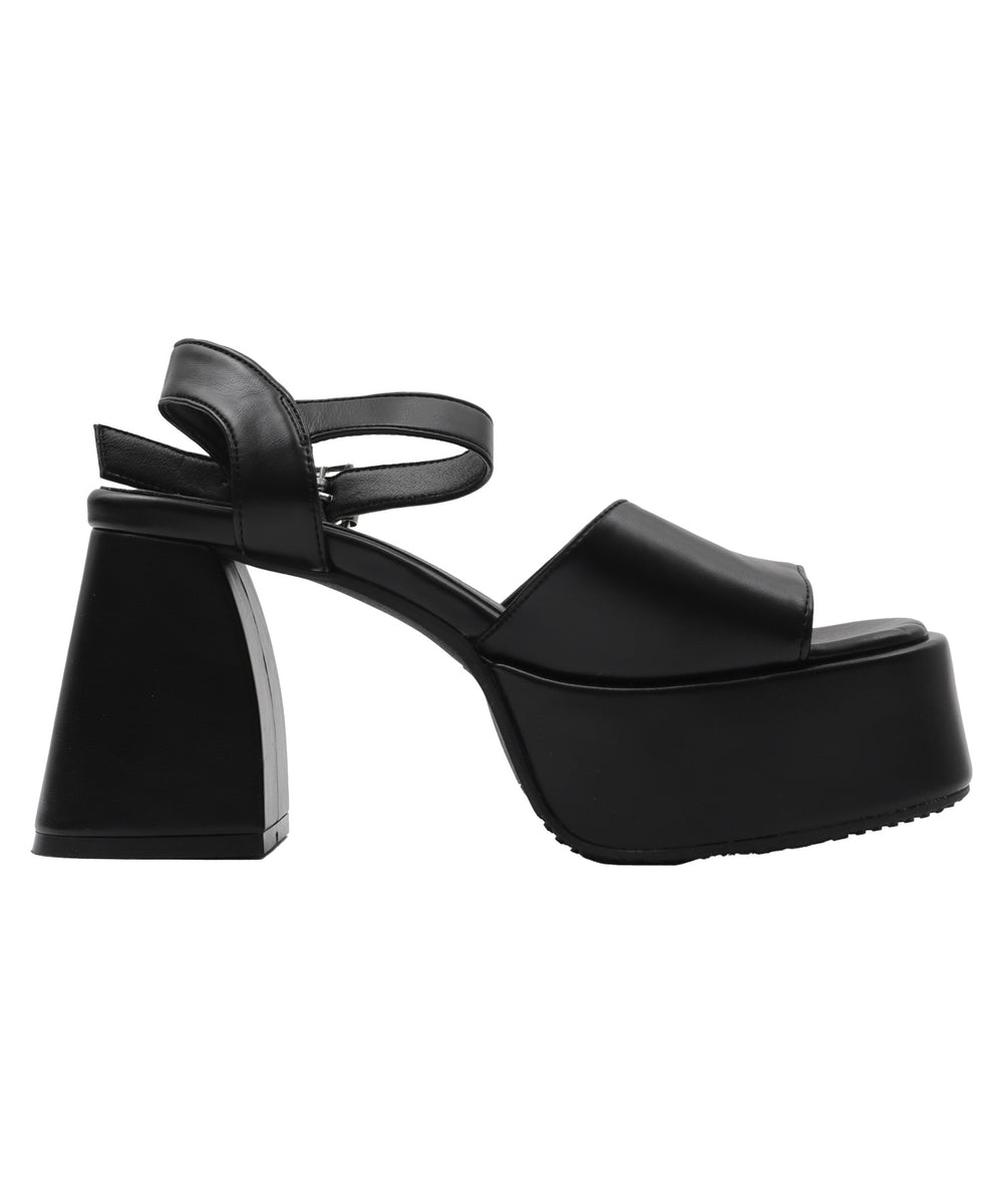 ストーム付きヒールサンダル