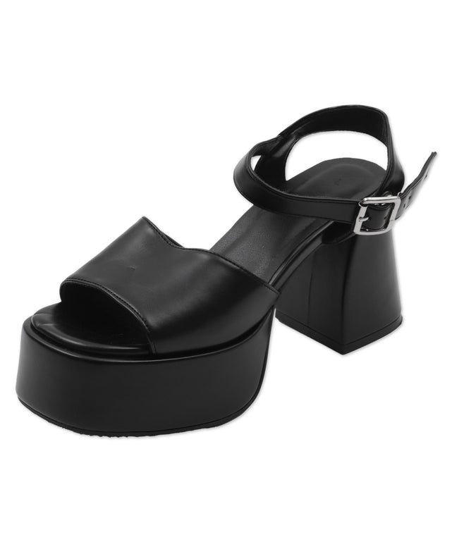 ストーム付きヒールサンダル