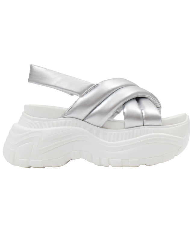 パテッドクロス厚底サンダル