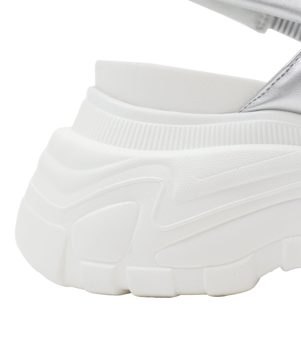 パテッドクロス厚底サンダル