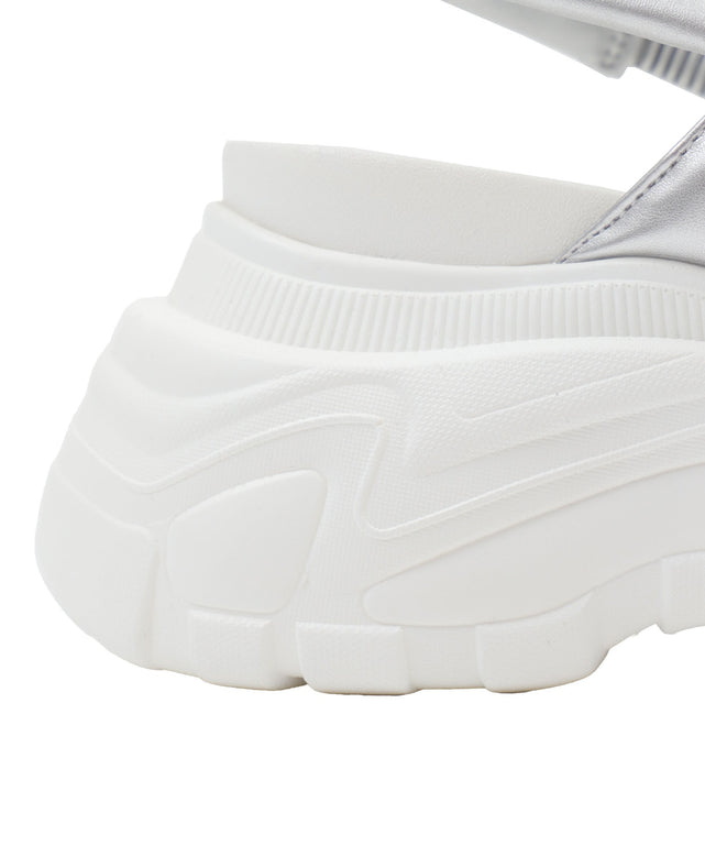 パテッドクロス厚底サンダル