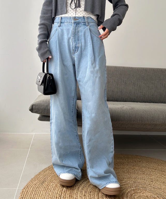 デニム淡　モデル:157cm M着用