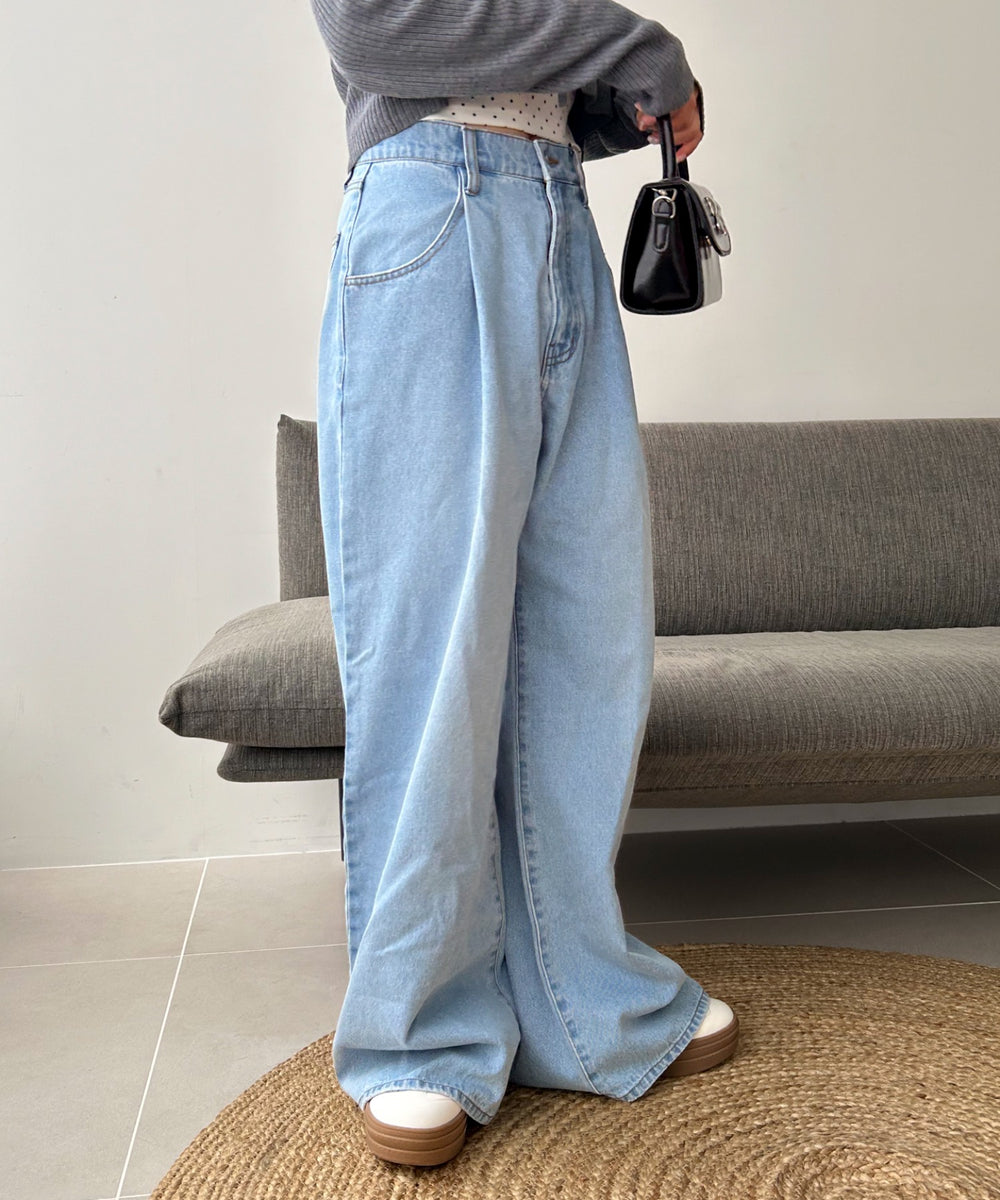 デニム淡　モデル:157cm M着用